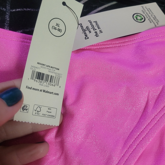 Nwt No Boundaries Vibrant Pink Bikini Bottom - Picture 3 of 8